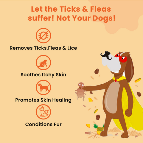 Tick Shampoo for Dogs with Conditioner 400 ml | Sulphate & Paraben Free