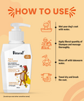 Steps to use tick and flea dog shampoo