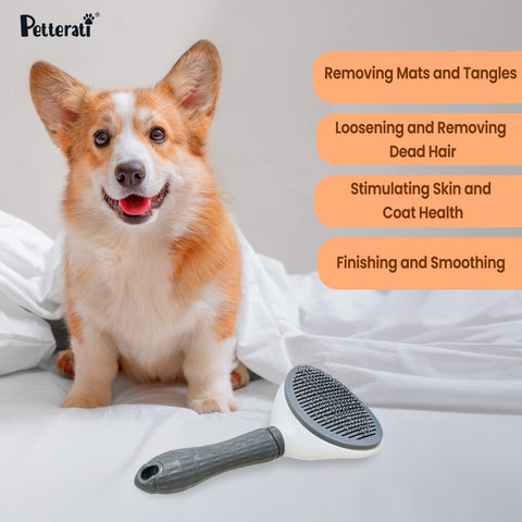 Petterati Deshedding Brush for Dogs: Effortless Grooming for a Healthy, Shedding-Free Coat